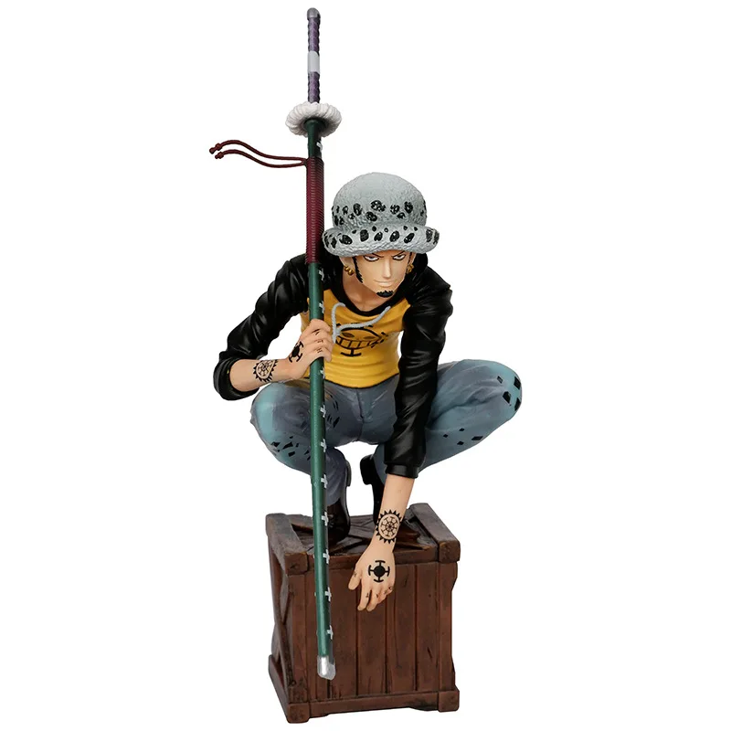 

23cm ONE PIECE Figure Trafalgar D. Water Law Anime Action Figurine Oka Shichibukai Statue Model Collection Doll Gift Kid Toys