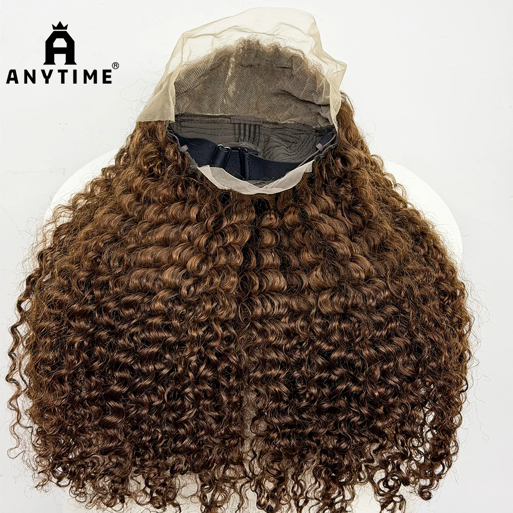 24 inch Full Water Wave Human Hair Wig 100% Human Hair 300% Density 13x4 Lace Frontal Front Curly Human Hair Wig for Black Women