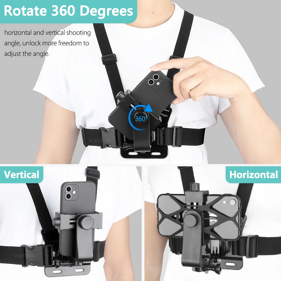 Obile Phone Chest Ount Harness POV Iphone Holder Head Strap - View #5