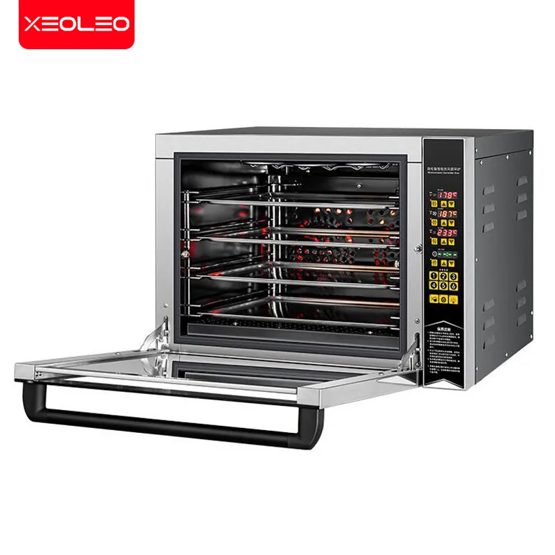 XEOLEO Electric Convection Oven Cake Baker 4 layer Commercial Toast Baking machine 4200W Heating Pizza/Egg Trat/Cookie/Bread 5