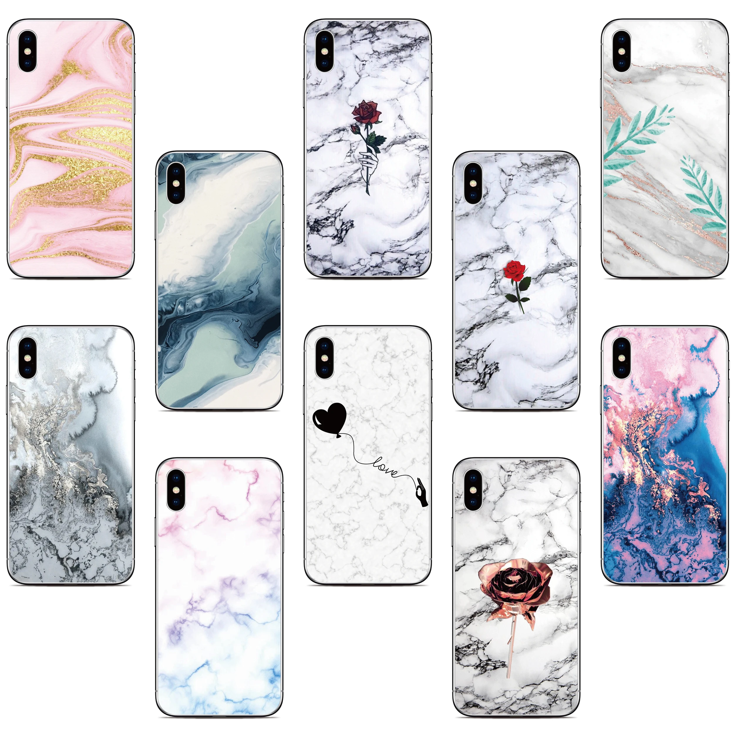 Flower Marble Design Phone Case - Elegant and Durable Protective Cover