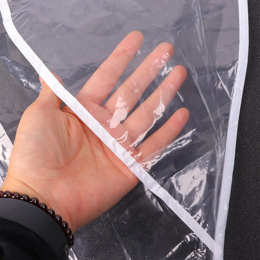Reusable Transparent Rain Wind Hat Hood Hair Bonnet