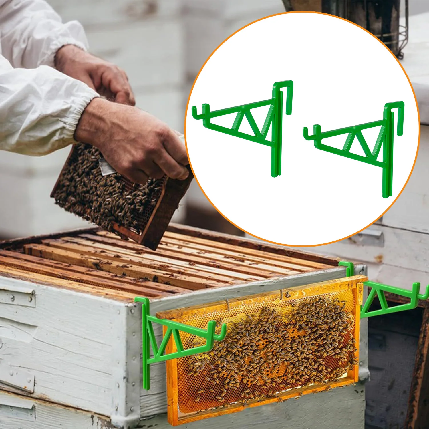 1 Pair Beehive Frame Holder for Beekeeper Inspection Beekeeping Hive ...