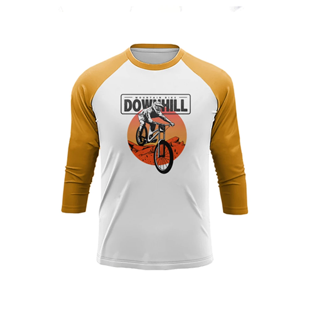 thumbnail image 1 of Sudadera de manga 3/4 para hombre, de MTB, de secado rápido, para verano, para ciclismo y motocicleta, ropa adecuada para carreras, 1 of 4