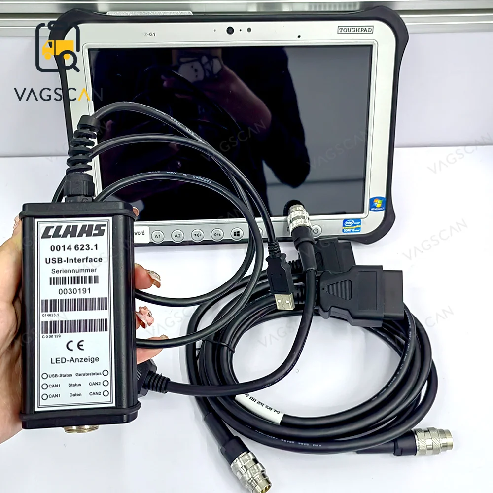 FZG1 tablet For CLAAS CDS 7.5.1 Interface DIAGNOSTIC KIT CAN-interface agriculture construction truck excavator diagnostic tool