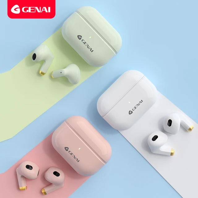 GENAI 블루포드 미니 무선 헤드폰 이어폰, 스마트폰용 블루투스 5.1 이어버드, 핸즈프리 TWS 이어폰