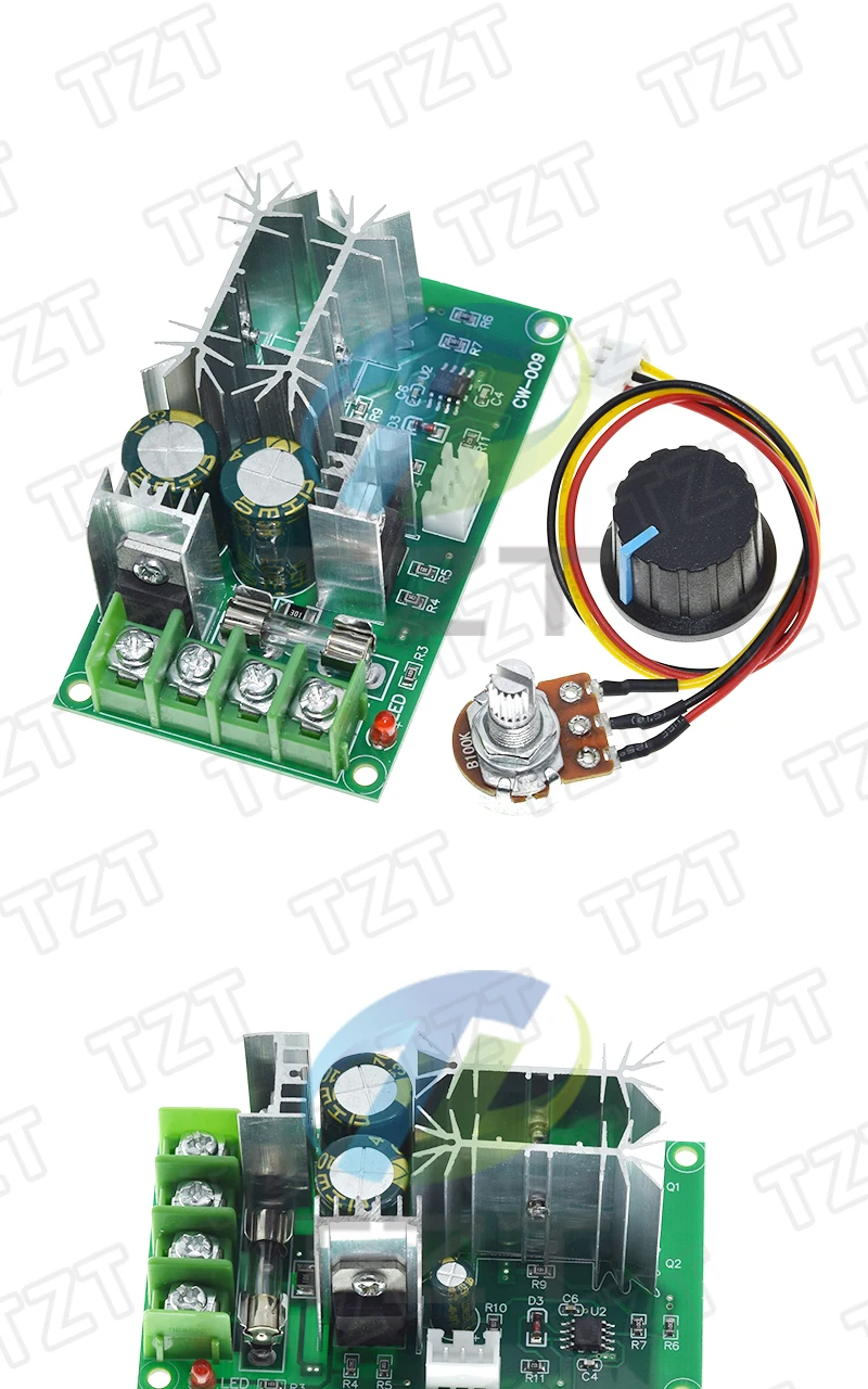 GREATZT DC 10-60V Motorgeschwindigkeitsregler PWM Motorgeschwindigkeitsregler-Schalter 20A Stromregler Hochleistungs-Antriebsmodul – Detail 3