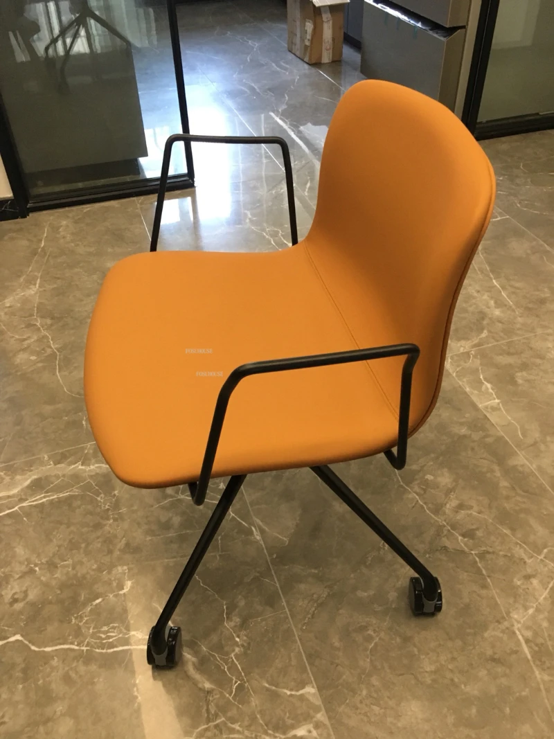 Description Picture 3 of itemItalian Luxury Back Office Chairs Leisure Fabric Leather Armchair Office Furniture Swivel Lift Game Chair Computer Chair F