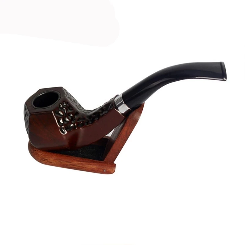 2023New Simple Pipe Resina Camino Pipe Bocchino Herb Tabacco Pipe Sigaro Regali Narguile Grinder Fumo Portasigarette