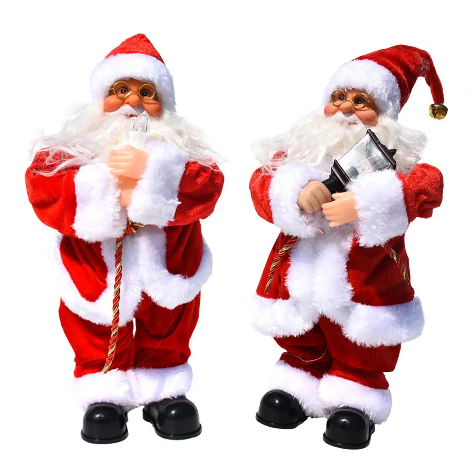 

Электрическая кукла Санта-Клаус, игрушечные украшения, плюшевая кукла с музыкой и подсветкой, детский подарок для домашнего интерьера