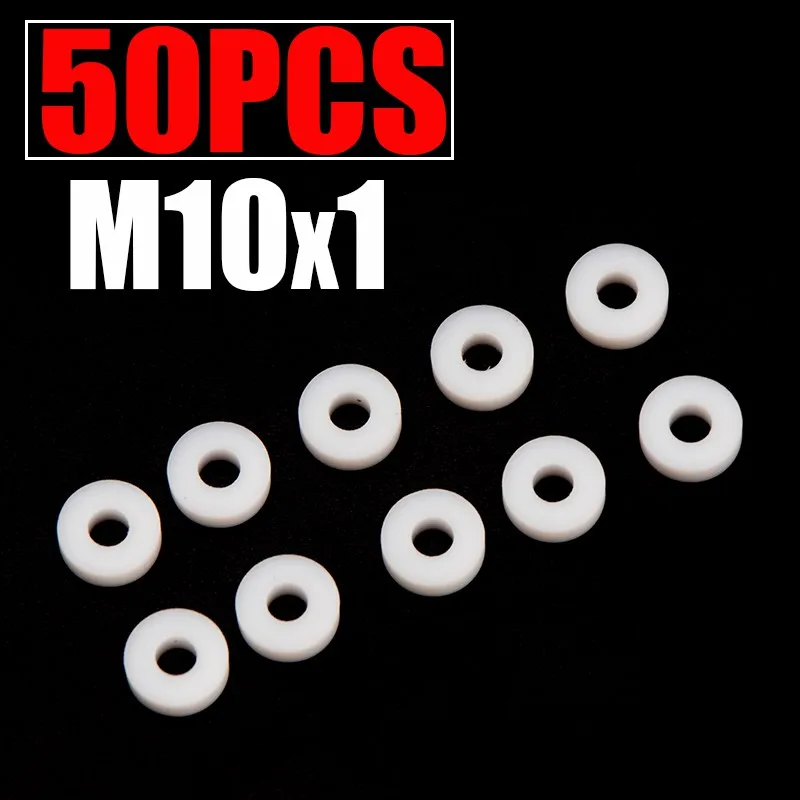Pneumatics O Ring Gasket 50pcs M10 M8 PTFE O-Ring Gasket Air Seal Sealing Washer for High Pressure Mini Gauge Quick Couplers Socket Fittings