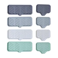 Silicone Faucet Mat Kitchen Sink Tray Soap Dispenser Sponge Drain Pad Sink Splash Drying Mat Countertop Storage Tray Soap Tray 1
