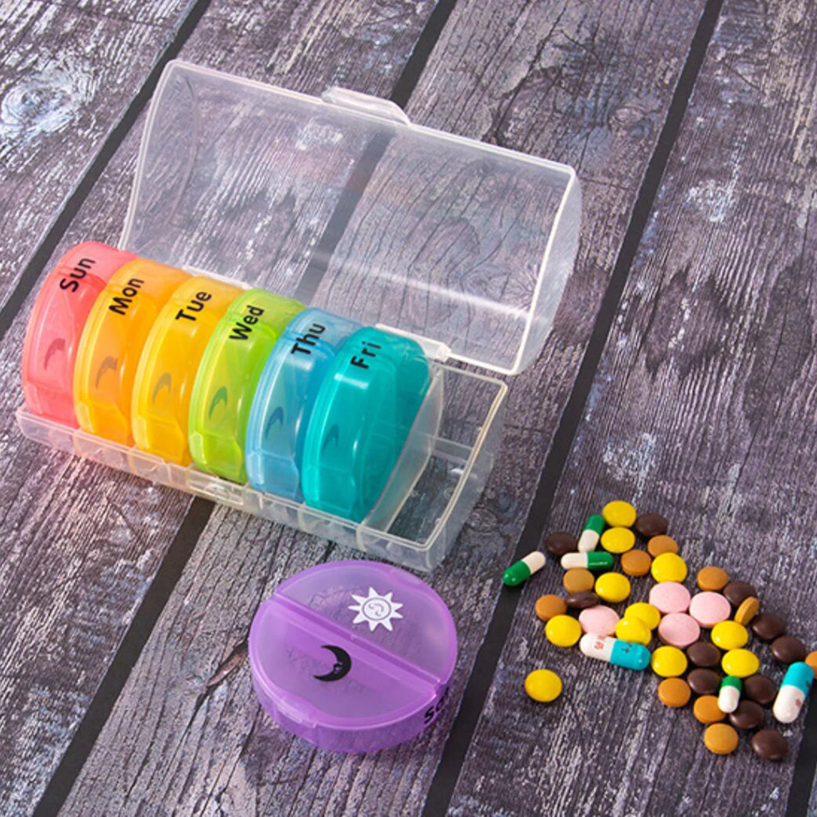 7 Days Daily Pill Box For Medicine French Holder Drugs Case Weekly Pill