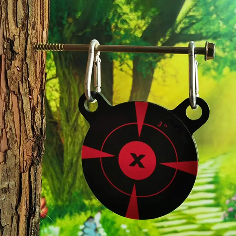 portable tree-inserting panda head thick target Slingshot practice target metal shooting training ccessory hooks random