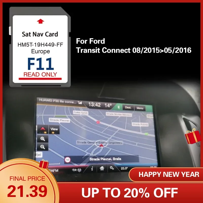 Per Ford Transit Connect 08 2015 05 2016 Navi Sd Map Europe F11 Sync2 64Gb Full Europe Cover