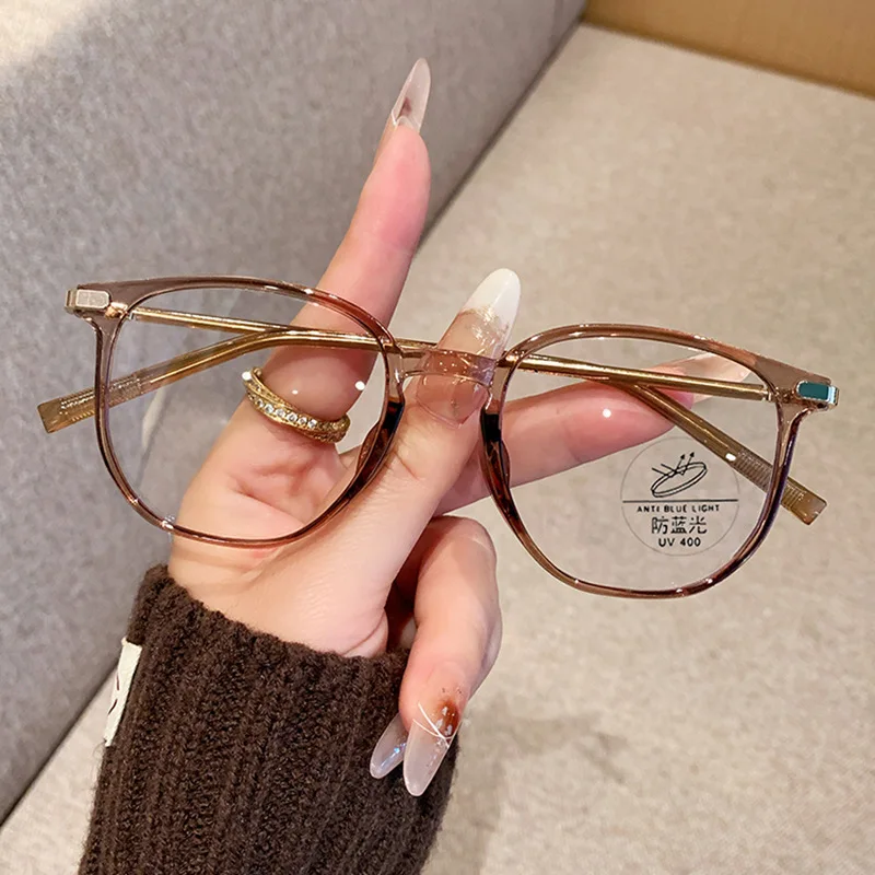 새로운 트렌디한 타원형 블루라이트 차단 안경테 남녀 모두에게 적합합니다. 운전용 안경8110