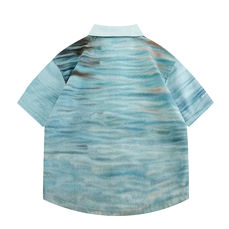 Men's Summer Beach Hawaiian Shirt Man Fashion Woman Large Size Blouses Short Sleeve Mens Shirts Luxury Designer Brand Top