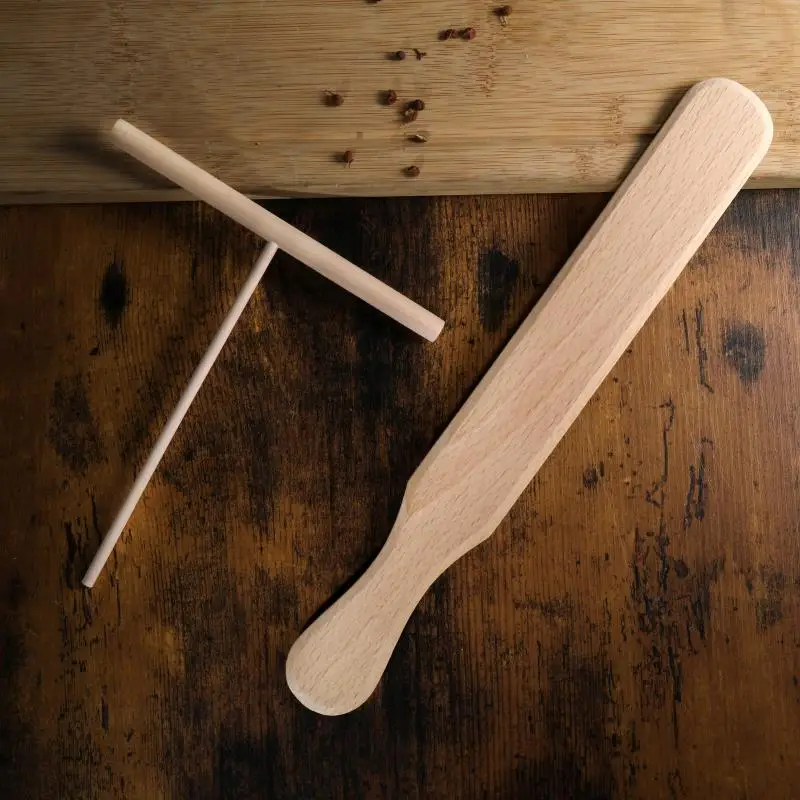Description Picture 4 of itemCrepe Spreader Spatula Tools Pancake Wooden Utensils Spreading Cooking Rake Turner Making Scraper Maker Pancakes Set Butter