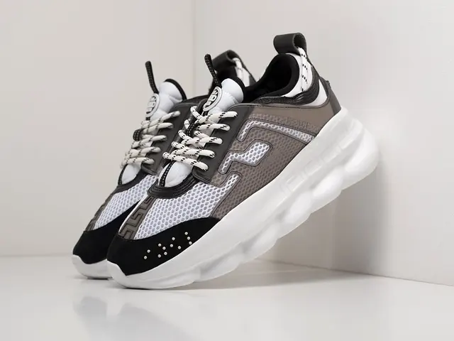 Sneakers Versace chain reaction gray summer male - AliExpress Shoes