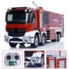 8x4 1/14 RC Painted Fire Fighting Truck Assembled Fire Sprinkler Vehicles with Sounds Lights System Battery Remote Controller 4