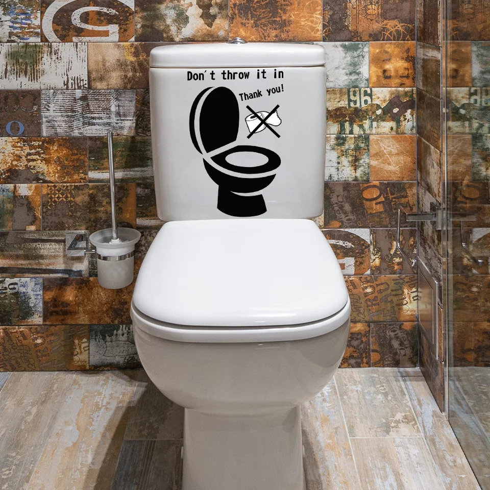 Drôle Papillon Fleur Autocollants De Toilette Auto-Adhésif Décoratif