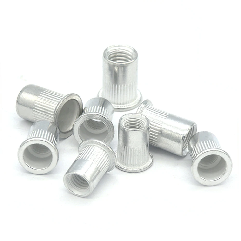 Aluminum Profile Rivet Nut Flat Head Threaded Rivet Nuts Bind Insert