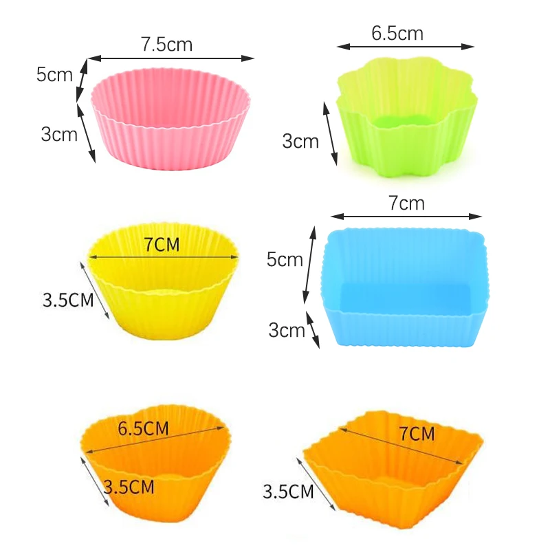 Bento Divider Cup 3Pcs Easy Clean Mould Reusable Cake Mold Dessert Sushi Separate Storage Accessories Food Lunch Box Liner