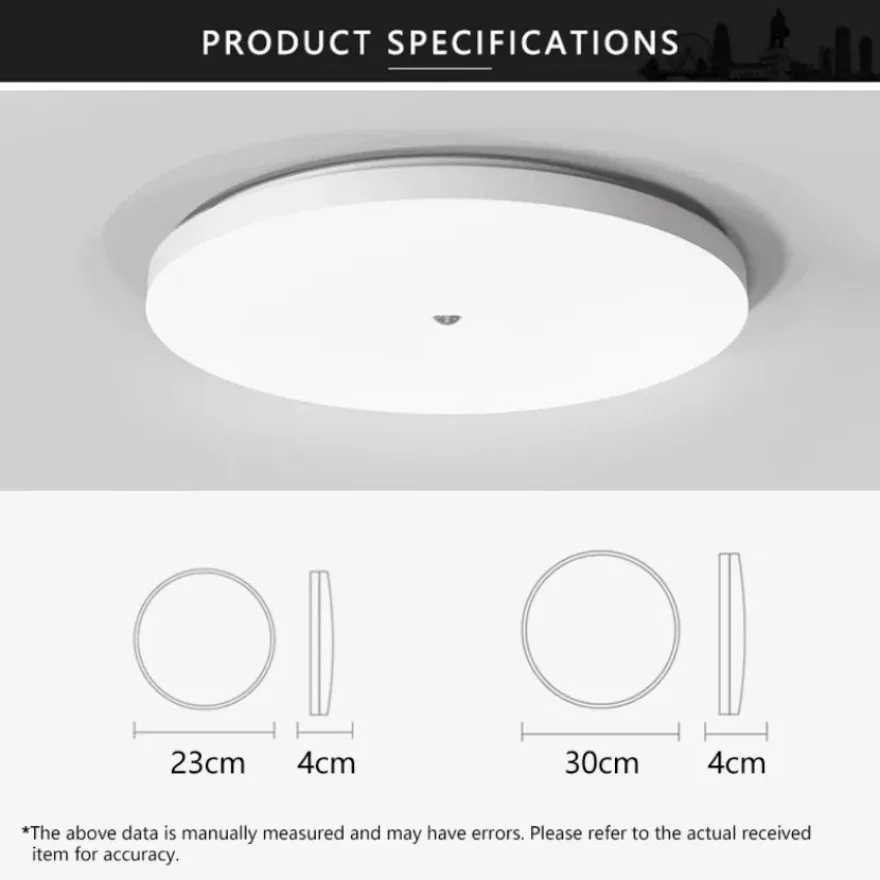 Motion Sensor LED Ceiling Light Minimalist Human Body Infrared Sensing Light Corridor Staircase Garage Warehouse Home