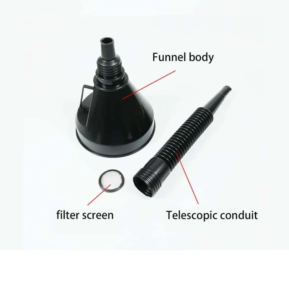 Universal Oil Funnel With Filter Pipe Handle Set Diesel Gas Fuel Filler Tools Car Accessories For Truck Motorcycle
