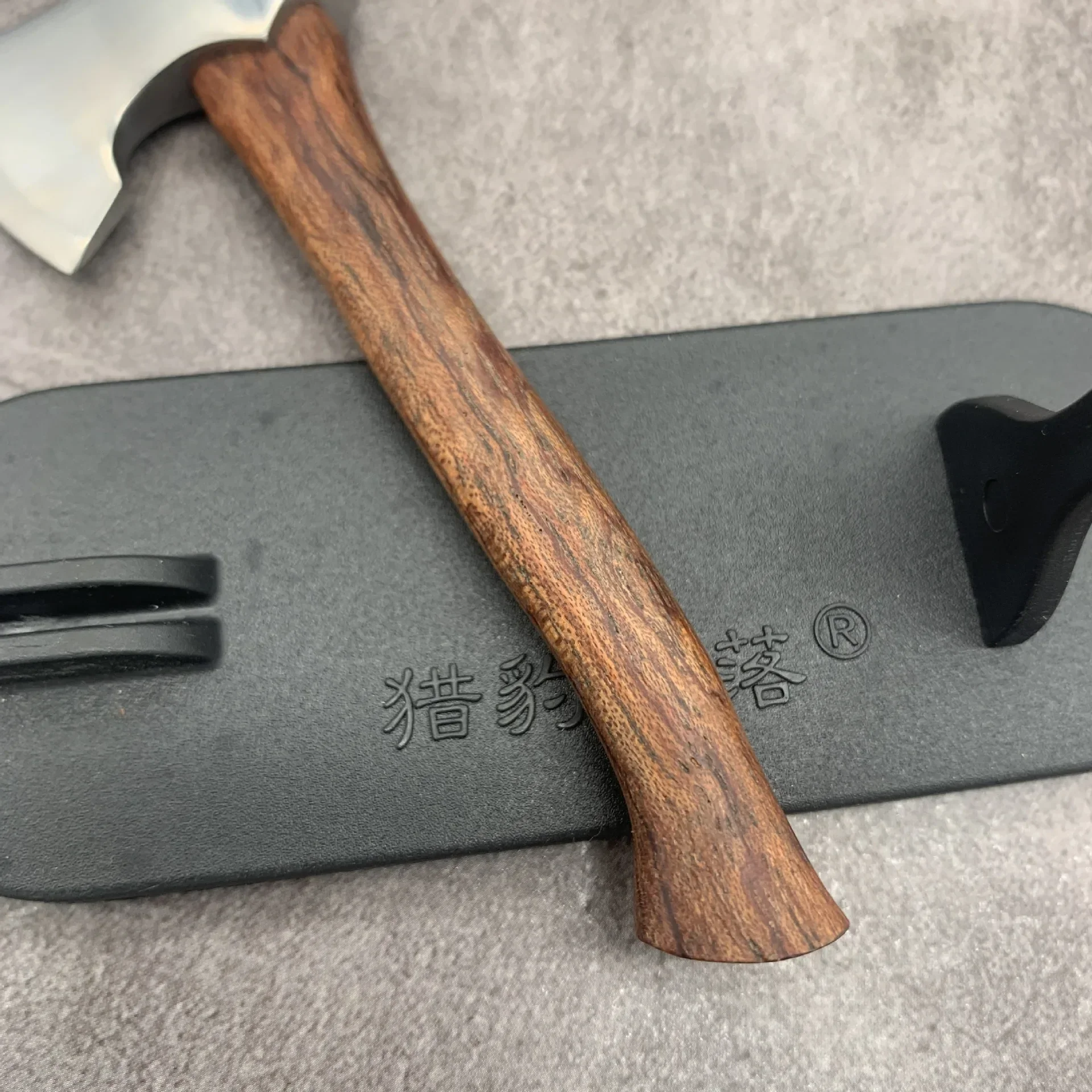 Stainless Steel Mini Sharp Axe Wood Handle  Fixed Blade EDC Knife Outdoor Camping Utility Pocket Knife Hand Tools for Survival