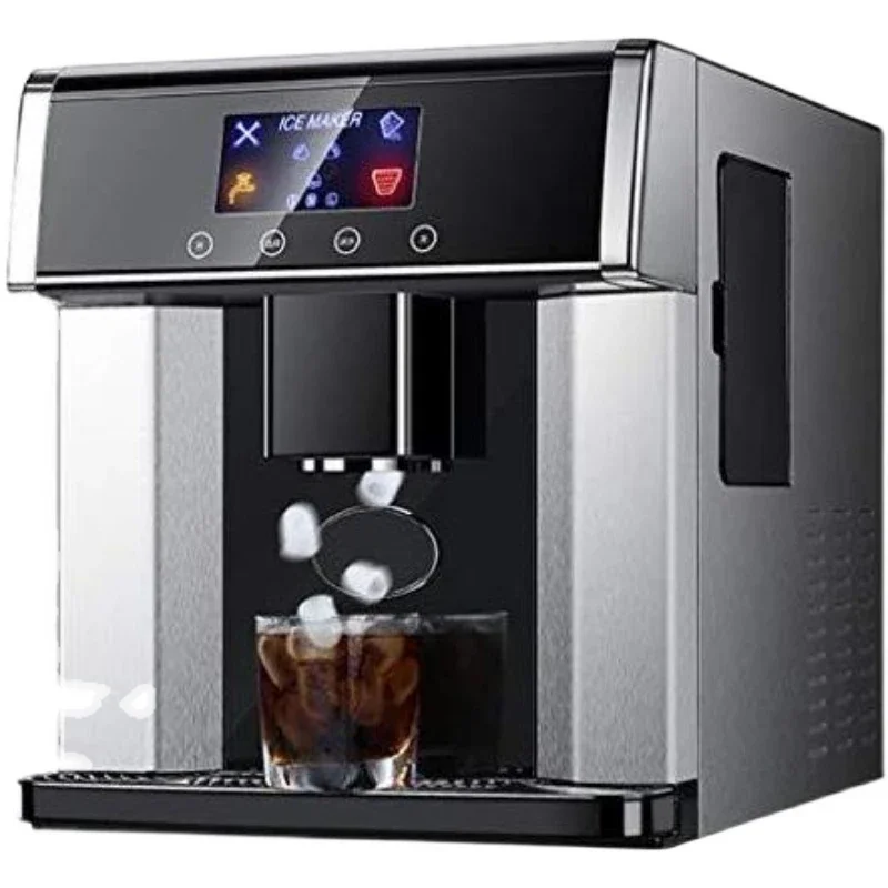 상업용 아이스 메이커, 소형 미니 냉수 기능, ZB-10E 원형 얼음 자동 아이스 드롭 기계, 10-15kg 