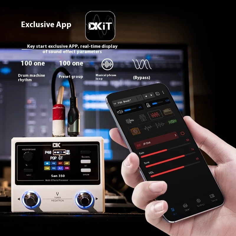 DK iE-350 MEGATRON エレキギター統合エフェクト充電式ドラムマシン