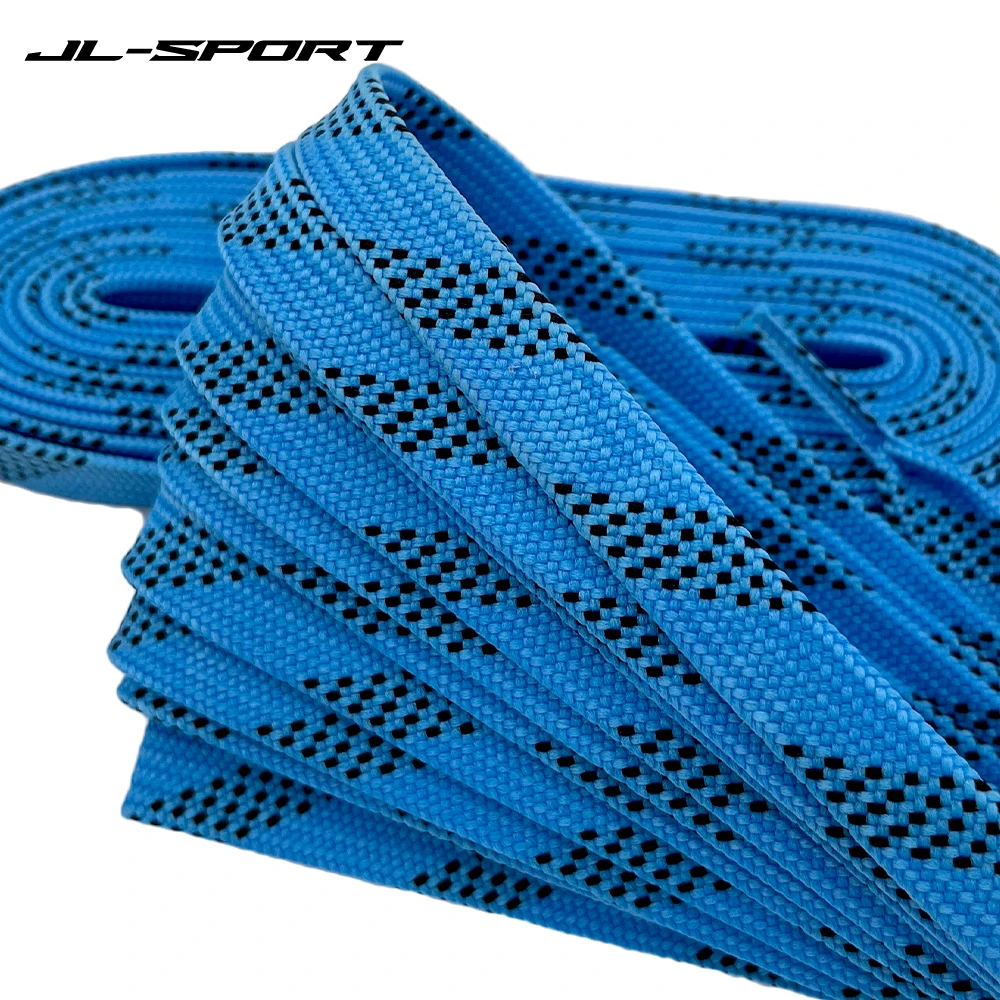 Ice Hockey Skate Laces Reinforced Waxed Tip Hockey Accessorie Dual Layer Braid 84-120in For Ice Skates Shoe Sports Parts hockey skate laces