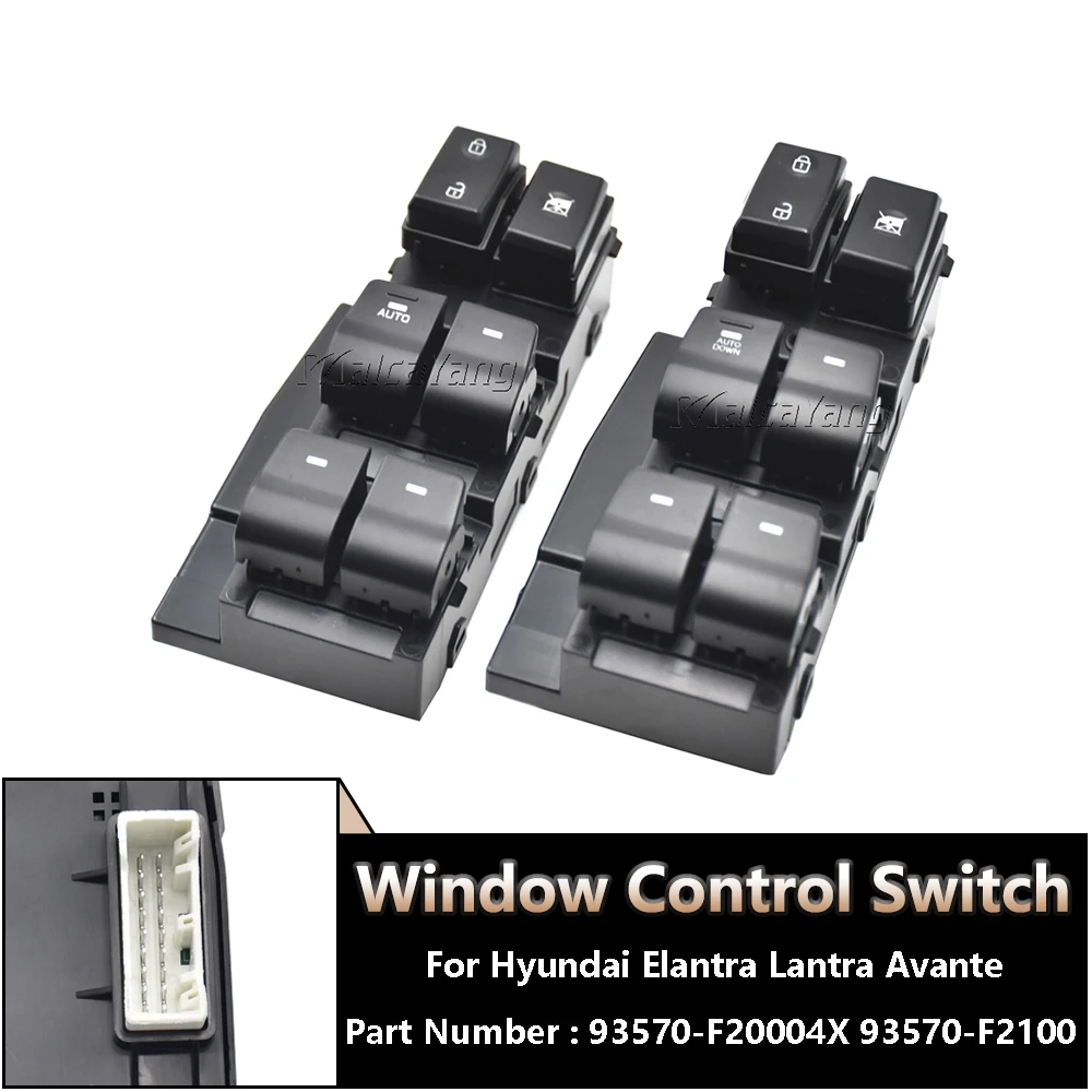 

New Driver Side Electric Power Window Switch Button 93570-F20004X FOR HYUNDAI ELANTRA / LANTRA / AVANTE 2017 - 2020 93570-F2100