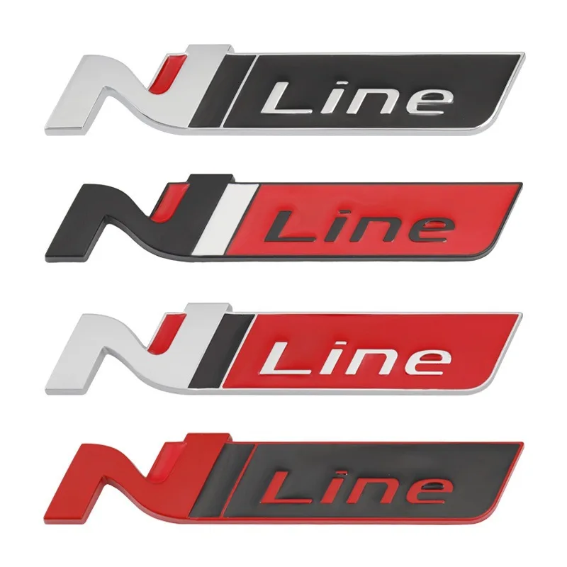 Фото Автомобильная наклейка N Line Nline эмблема значок наклейка для Hyundai I20 I30 Kona Tucson Sonata Elantra Veloster крыло логотип передней решетки №2