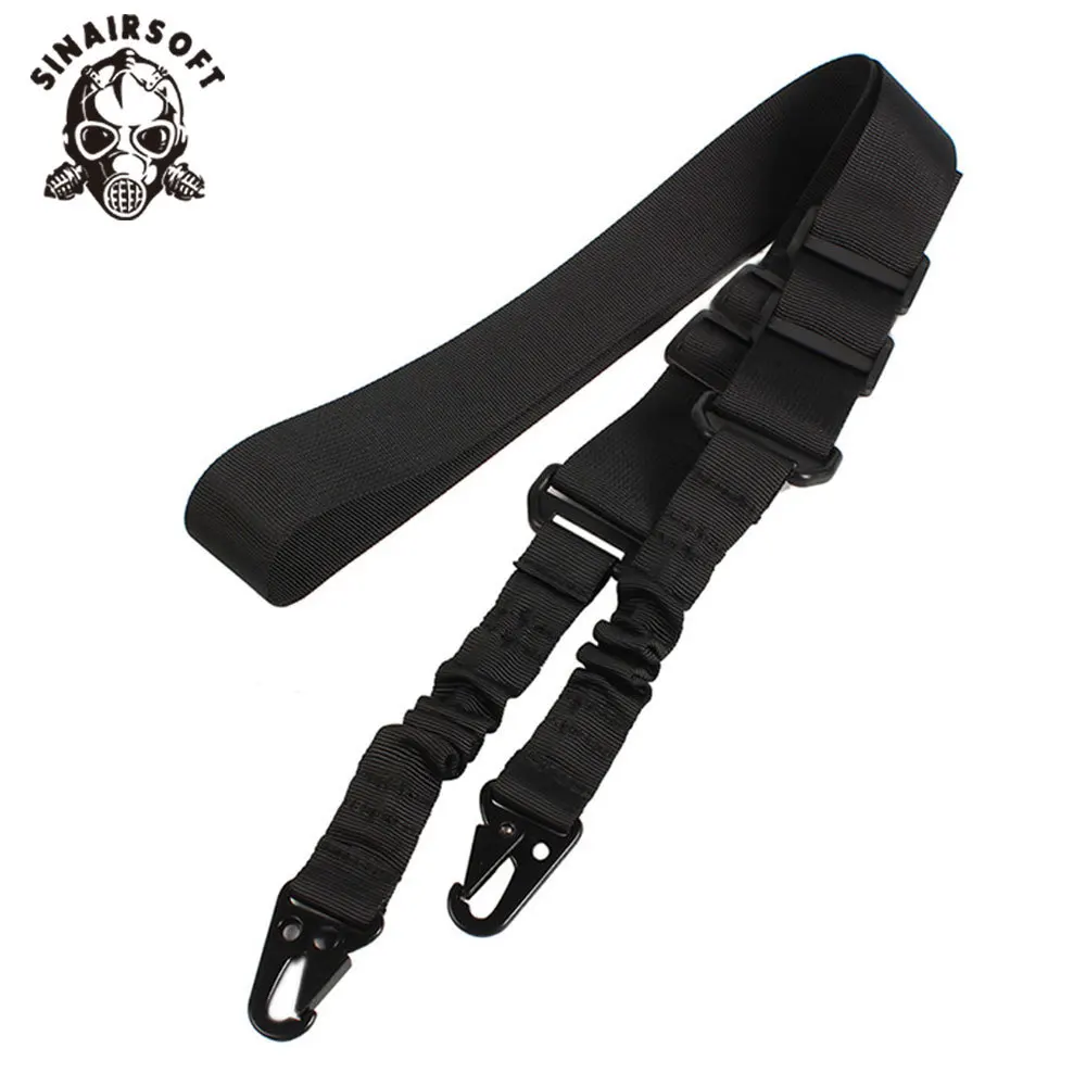 

SINAIRSOFT Two 2 Point Quick Detach Sling Release Dual Double Point Rifle AR Sling Adjustable Tactical Airsoft Gun Strap Hunting