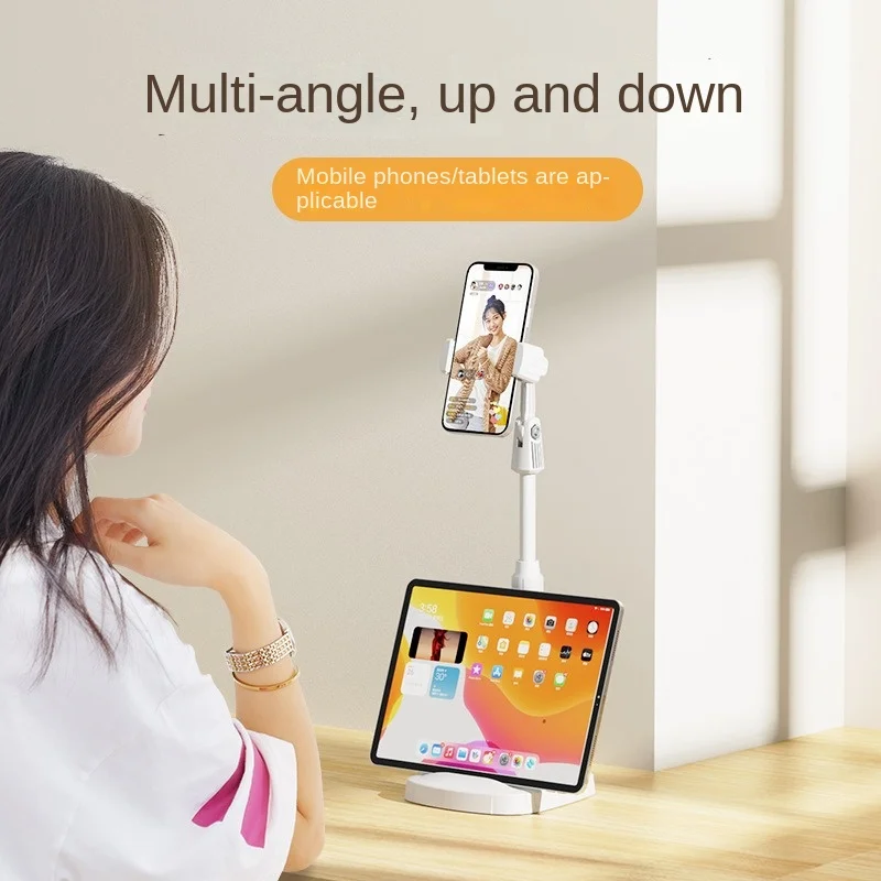DualCamera Stand Desktop Live Streaming Stand Mobile Phone Stand Floor Lazy Watch Drama Mobile Phone Tablet At The Same Time Use