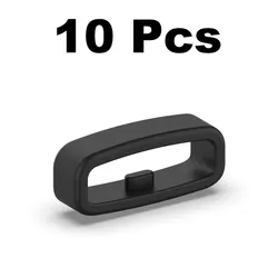 Versatile Rubber Watch Band Ring Replacement - Secure Strap Keeper & Holder for 22mm (10pcs black)