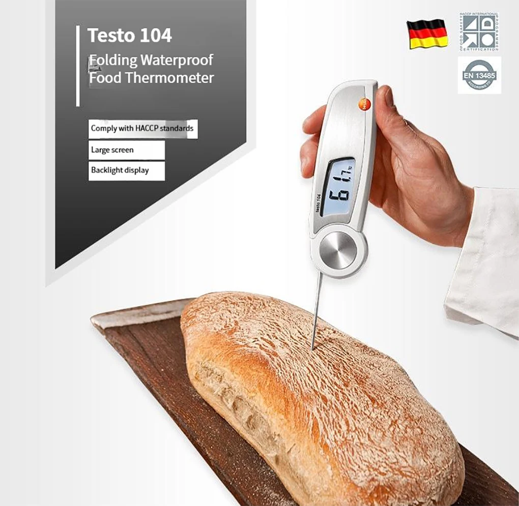 Testo 104 Folding Food Thermometer High Precision Waterproof Digital Thermometer