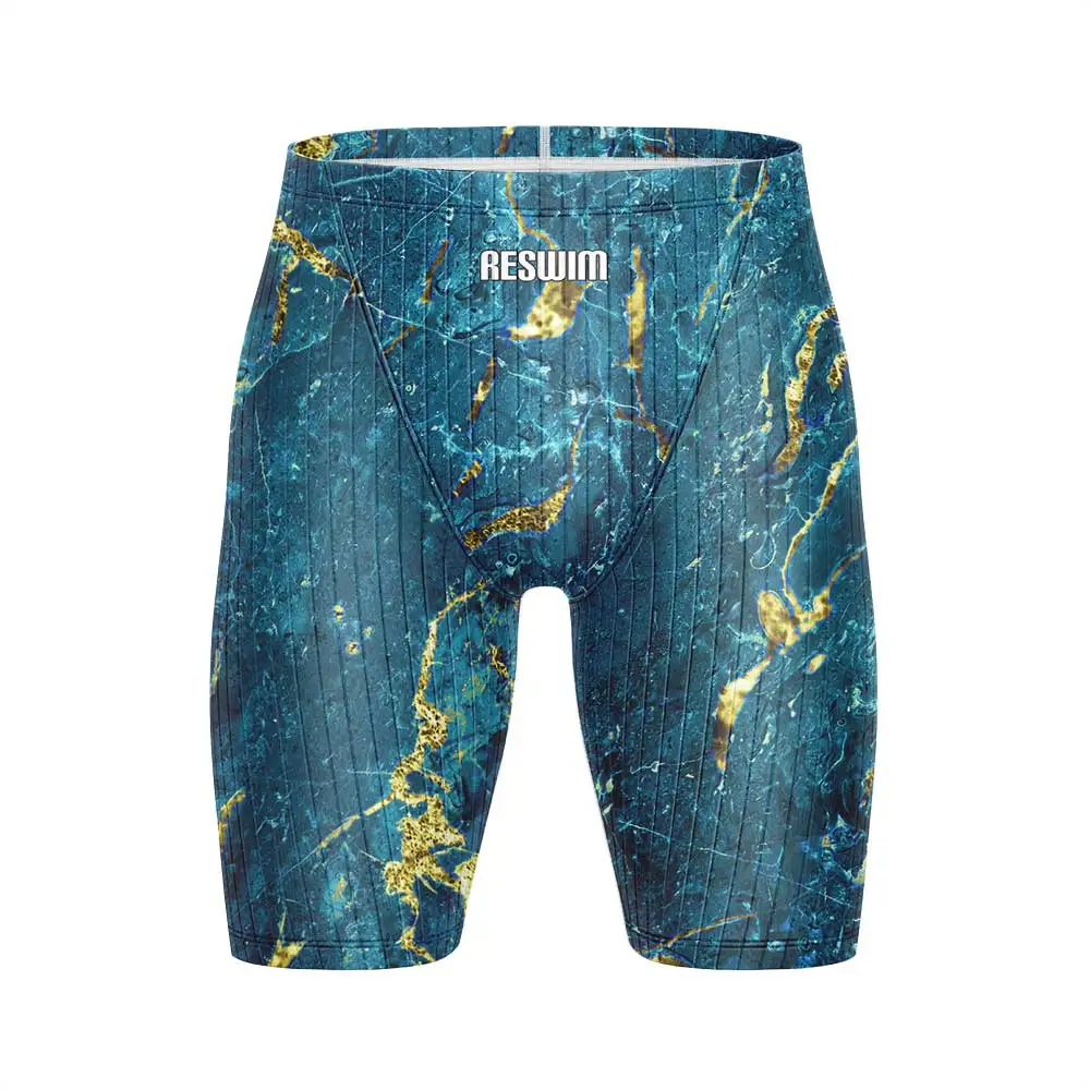Men Swim Jammer Swimsuit Shorts Swimming Trunks Athletic Training Swimwear Surfing Beach
