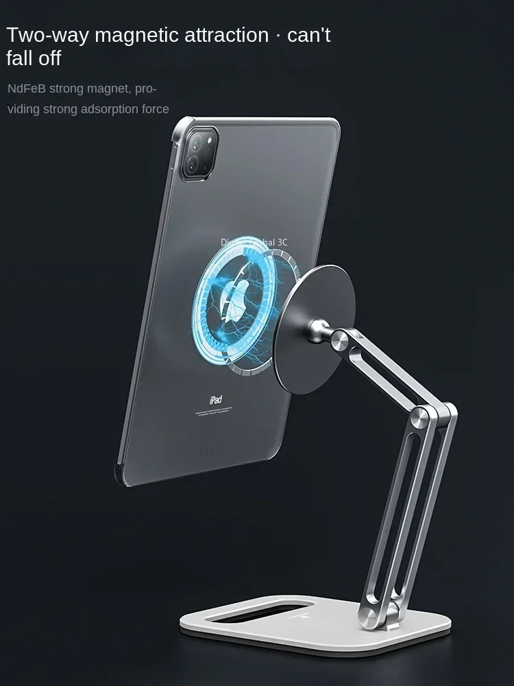 thumbnail: JUBORUI Magnetische Tablethouder - Sterke Magneet, 360° Draaibaar, Voor Metalen Oppervlakken & Golfkarren