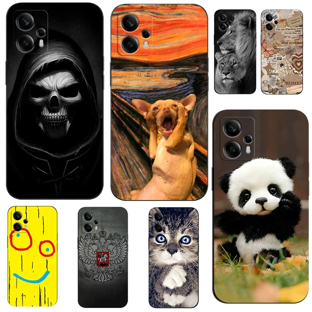 Custodia In Tpu Nero Per Motorola G13 G23 Custodia Per Moto Custodia Morbida In Silicone Per Auto Fiore Gatto Divertente