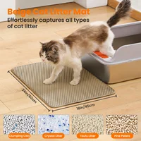 Tapis de litière pour chat de grande taille, conception avancée à Double couche en nid d'abeille, imperméable pour l'urine, nettoyage facile, contrôle des dispersons, se disparaît propre, 1 pièce 1