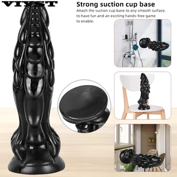 33.5cm*9.5cm Super Large Dragon Scales Dildos Suction Cup Monster Anal Plug Sexy Toys Gay Full Men Sexy Dildo Prostate Massage 3