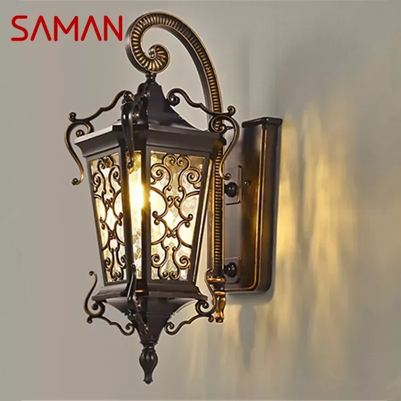 SAMAN 현대 LED 야외 벽 램프, 전기 심플 방수, 발코니 복도 안뜰 빌라 게이트 호텔
