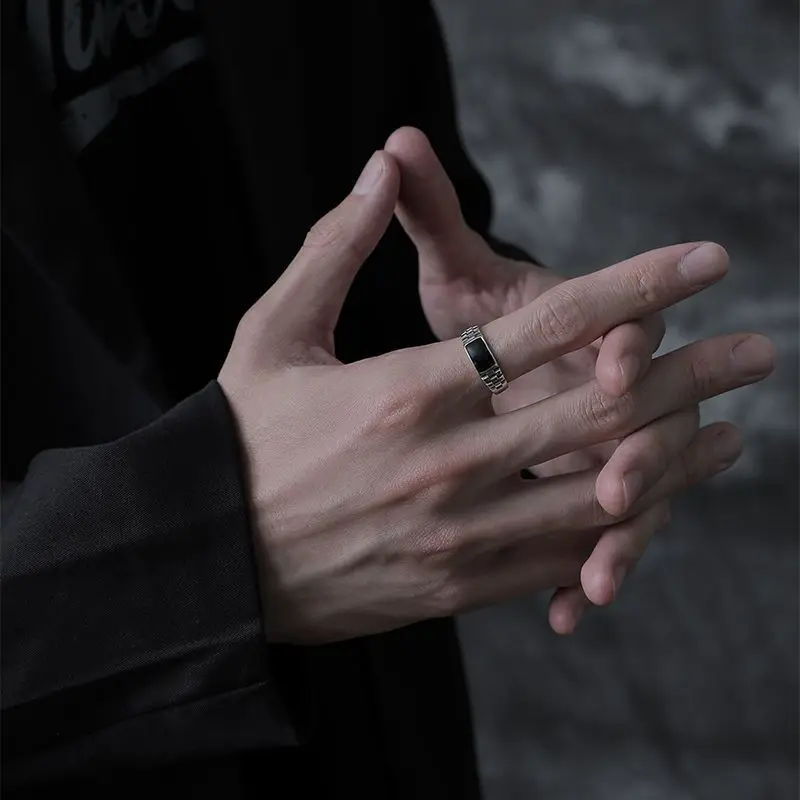 Finger ring Vintage Ethnic Minimalist Dragon Pattern Adjustable Men's Party Accessory Jewelry Gift