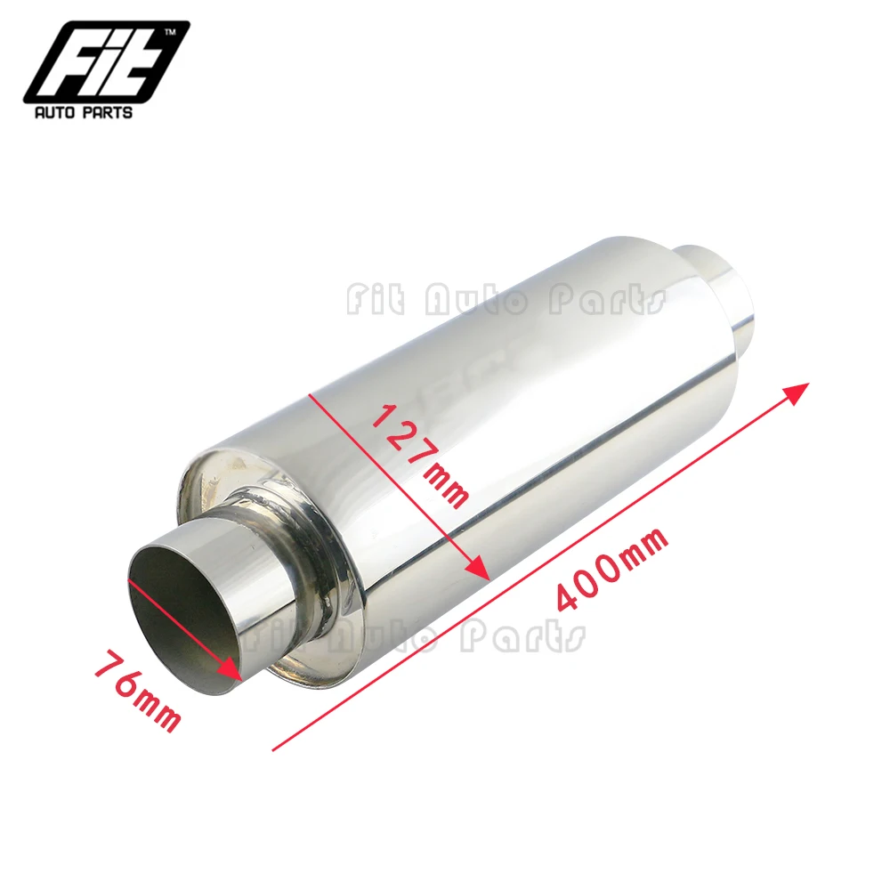 Exhaust Resonator Mufflers Pipes Stainless Steel Exhaust racing Mufflers 2'' /2.5'' /3'' INLET