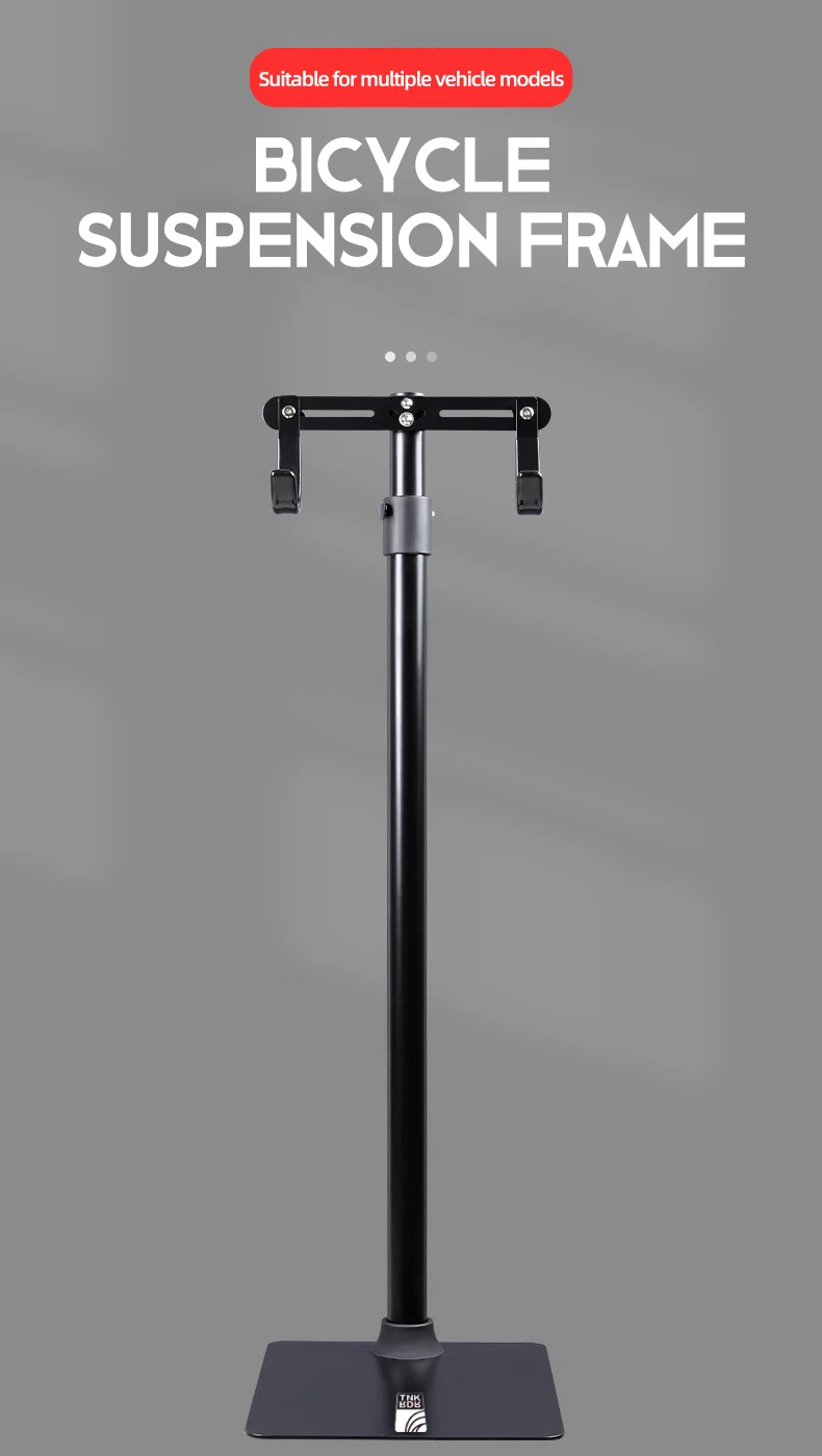 ThinkRider Mountainbike- und Rennrad-Ständer aus Aluminiumlegierung, Bodenständer, Fahrradhalterung, Fahrradaufbewahrung, Verstellbarer Haken – Detail 1