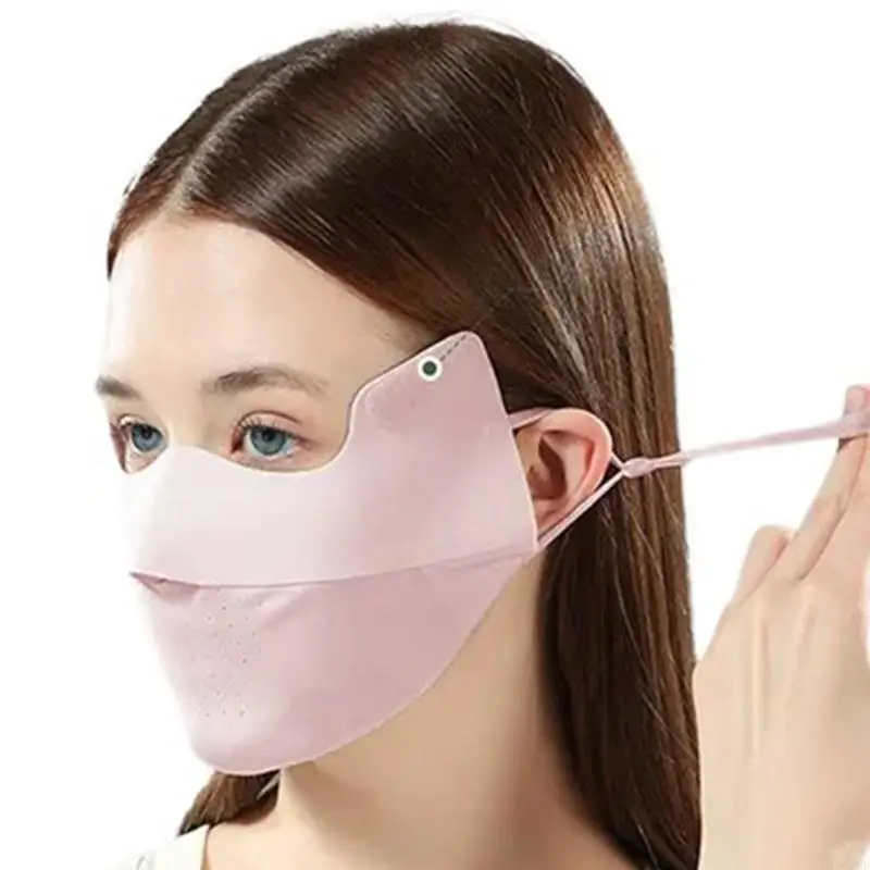 N5KB Detachable Sunscreen Mask Face Cover with Detachable Forehead