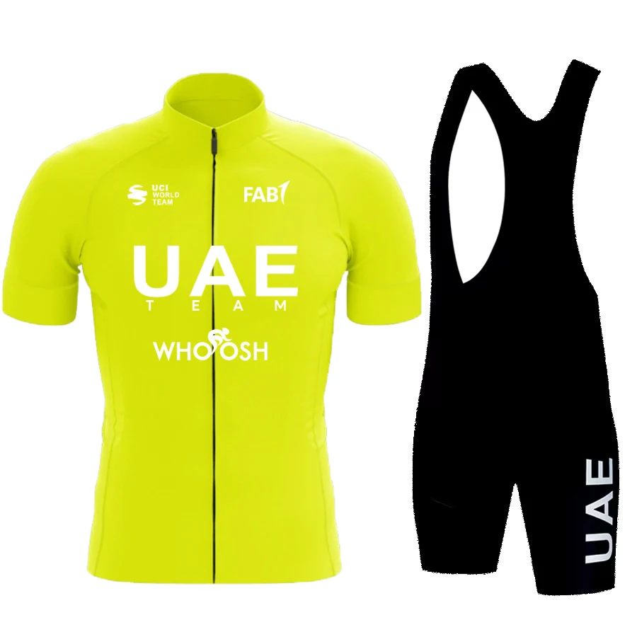 NEW 2025 UAE Cycling Jersey Set Summer Short Sleeve Breathable Men's MTB Bike Cycling Clothing Uniform Suit 4